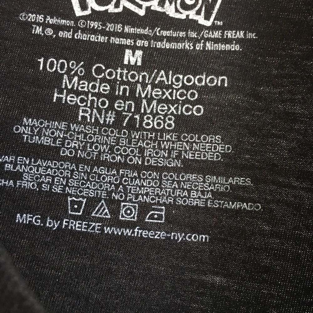 Women’s Short Sleeves Black Pokémon Shirt - Picture 5 of 6